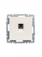 Розетка компьютерная СП RJ45 кат.5E BRITE РК10-БрЖ жемчуж. IEK BR-K10-1-K36