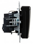 Розетка BRITE РСбш10-3-БрЧ 16А IP20 с заземл. защ. шторки с крышкой черн. IEK BR-R16-16-K02