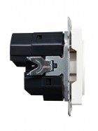 Розетка BRITE РЮш10-2-БрБ 16А с USB A+A 3.1А с заземл. защ. шторки бел. IEK BR-R14-16-U21-D31-K01