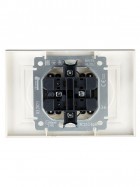 Розетка 2-м СП BRITE РС12-2-БрЖ 10А в сборе без заземл. без защ. шторок жемчуж. IEK BR-R20-10-K36-F
