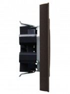 Розетка 2-м СП BRITE РС12-2-БрТБ 10А в сборе без заземл. без защ. шторок бр. IEK BR-R20-10-K45-F