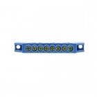 Шина нулевая N 6х9 8 отвер. латунь син. нейлоновый корпус комбинированный PROxima EKF sn0-63-08-dn