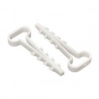 Дюбель-хомут d6х12мм для плоского кабеля полипропилен бел. (уп.50шт) EKF plc-cd-6x12w
