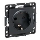Розетка 1-м СП Стокгольм 16А IP20 с заземл. защ. шторки механизм черн. PROxima EKF EZR16-028-10