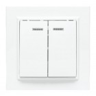 Выключатель 2-кл. СП Минск 10А IP20 с индикатором бел. Basic EKF ERV10-123-10