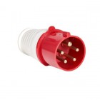 Вилка эл. каб. 16А 3P+E+N 380В IP44 (015) EKF ps-015-16-380