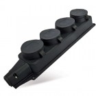 Колодка 4-м однофазная с заглушками (каучук) UNIVersal 1029