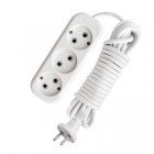 Удлинитель 3х2м без заземления 10А IP20 Е-203 АБС-пл. ПВС 2х0.75 UNIVersal 9631963