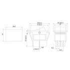 Выключатель клавишный 250В 20А (4с) ON-OFF красн. с подсветкой (RWB-502 SC-767 IRS-201-1) Rexant 36-2340