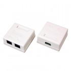 Розетка сетевая LAN на стену 2 гнездо 8Р8С (RJ-45) 5кат. Rexant 06-0105-C