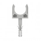 Держатель для труб (клипса) d20мм+дюбель с винтом DKC 51320