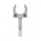 Держатель для труб (клипса) d16мм+дюбель с винтом DKC 51316