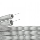 Труба гофрированная ПВХ d16мм тяжелая с протяж. сер. (уп.100м) DKC 91516