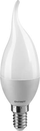 Лампа светодиодная 61 963 OLL-FC37-10-230-4K-E14-FR 10Вт свеча на ветру 4000К нейтр. бел. E14 750лм 220-240В ОНЛАЙТ 61963
