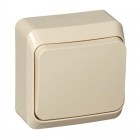 Выключатель 1-кл. ОП Этюд 10А IP20 крем. SE BA10-001K