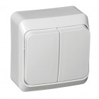 Выключатель 2-кл. ОП Этюд 10А IP20 бел. SE BA10-002B