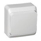 Выключатель кнопочный 1-кл. ОП Этюд 10А IP20 с самовозвратом бел. SE KA10-001B