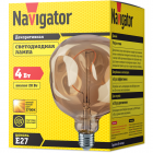 Лампа светодиодная 14 499 NLL-F-G125ST-4-230-2.7K-E27-BE прозрачная E27 220-240В NAVIGATOR 14499