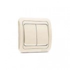 Выключатель 2-кл. СП Mimoza 10А IP20 крем./крем. Makel 25003