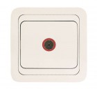 Розетка телевизионная TV 1-м СП Mimoza 16А IP20 бел./бел. Makel 12007