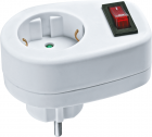 Переходник 1 гнездо для розетки с выкл. 94 669 NAD-1E-СS-WH Navigator 94669