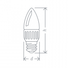 Лампа светодиодная 94 491 NLL-C37-7-230-2.7K-E14-FR 7Вт свеча 2700К тепл. бел. E14 525лм 176-264В Navigator 94491