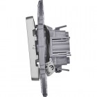 Выключатель 1-кл. Inspiria 10А IP20 250В 10AX с подсветкой/индикацией механизм алюм. Leg 673612