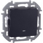 Выключатель 1-кл. Inspiria 10А IP20 250В 10AX с подсветкой/индикацией механизм антрацит Leg 673613