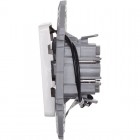 Выключатель 1-кл. Inspiria 10А IP20 250В 10AX с подсветкой/индикацией механизм бел. Leg 673610