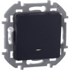 Механизм переключателя 1-кл. Inspiria 10А IP20 250В 10AX с подсветкой / индикацией антрацит Leg 673663