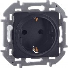 Розетка 1-м СП Inspiria 16А IP20 250В 2P+E защ. шторки немецк. стандарт механизм антрацит Leg 673733