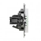 Розетка компьютерная 1-м СП Pixel RJ45 кат.5E механизм перламутр. TOKOV ELECTRIC TKE-PX-RC1-C04