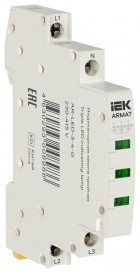 Лампа индикаторная тройная LED 230-415В AC зел. ARMAT IEK AR-LED-3-4-G