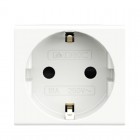 Розетка 1-м СП Viva 2мод. защ. шторки с заземл. бел. DKC 45005