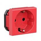 Розетка 1-м СП Viva 2мод. защ. шторки с заземл. красн. DKC 45015