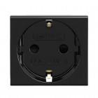 Розетка 1-м 2мод. Viva 16А IP20 2P+E с заземл. защ. шторки черн. DKC 45205