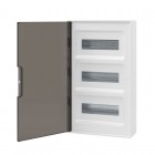 Щиток настенный 36мод. IP41 с тонированной дверцей с шинами PEN 2шт 8 отверст.+2шт 10 отверст. бел. DKC F36W1WD