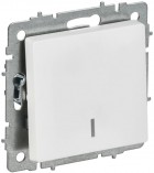 Выключатель 1-кл. СП BRITE ВС10-1-1-БрАБ 10А с индикацией механизм арктич. бел. IEK BR-V10-1-10-K91