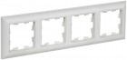 Рамка 4-м BRITE РУ-4-БрАБ арктич. бел./бел. IEK BR-M42-12-K91