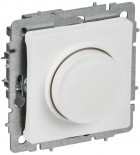 Светорегулятор поворотно-нажимной СП BRITE СС10-1-0-БрАБ 600Вт механизм арктич. бел. IEK BR-D20-0600-K91