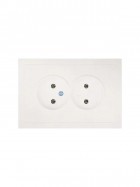 Розетка 2-мест. б/з СП ZIMA IP20 16А ПБТ безвинт. зажим слон. кость LEZARD 704-9000-128BQC
