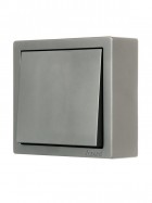 Выключатель 1-кл. ОП LETO платина LEZARD 752-3500-100