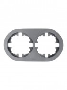 Рамка 2-м OSEN горизонт. круглая сер. матов. LEZARD 744-7400-147