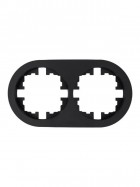 Рамка 2-м OSEN горизонт. круглая черн. бархат LEZARD 744-4200-147