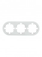 Рамка 3-м OSEN горизонт. круглая бел. LEZARD 744-0200-148