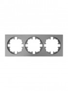 Рамка 3-м OSEN горизонт. квадрат сер. матов.LEZARD 743-7400-148