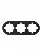 Рамка 3-м OSEN горизонт. круглая черн. бархат LEZARD 744-4200-148