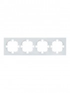 Рамка 4-м OSEN горизонт. квадрат бел. LEZARD 743-0200-149