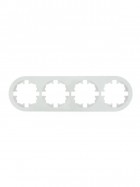 Рамка 4-м OSEN горизонт. круглая бел. LEZARD 744-0200-149