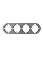 Рамка 4-м OSEN горизонт. круглая сер. матов. LEZARD 744-7400-149